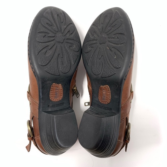 BORN Leather Brown Ankle Bootie women’s size 7 - Picture 5 of 8